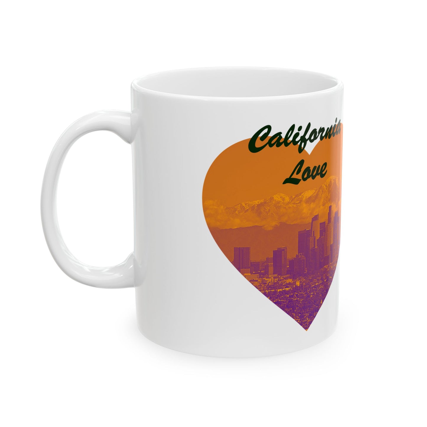 California Love Ceramic Mug, Coffee Cup, Los Angeles Tea Mug, 11oz, 15oz