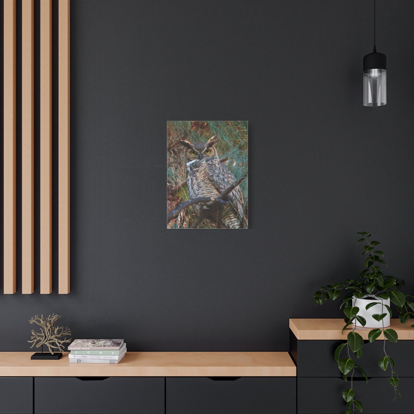 Canvas Print - Great Horned Owl Guardian of the Night