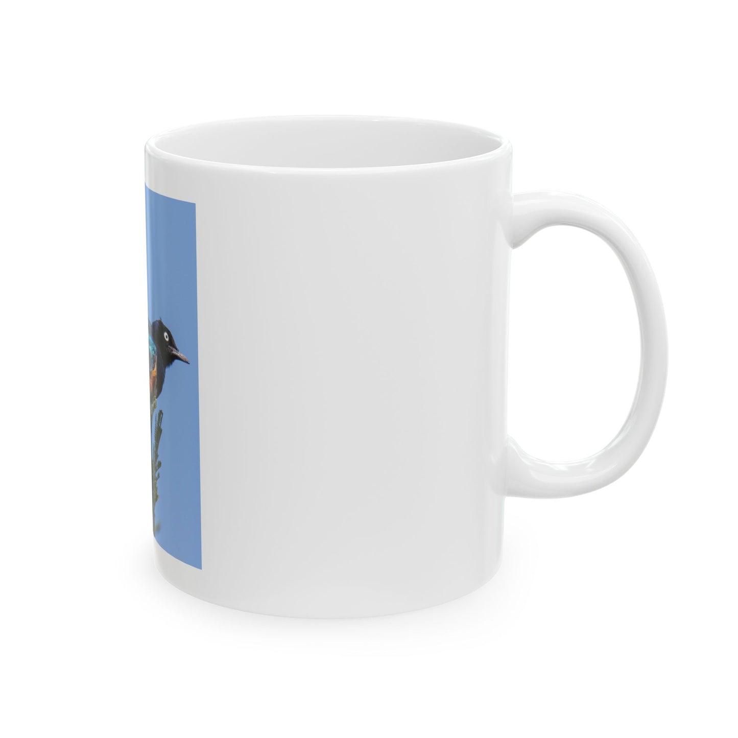 Ceramic Mug Wings of Africa Superb Starling, Bird Lover Coffee Cup, Unique African Wildlife Gift, Colorful Wildlife Tea Mug,