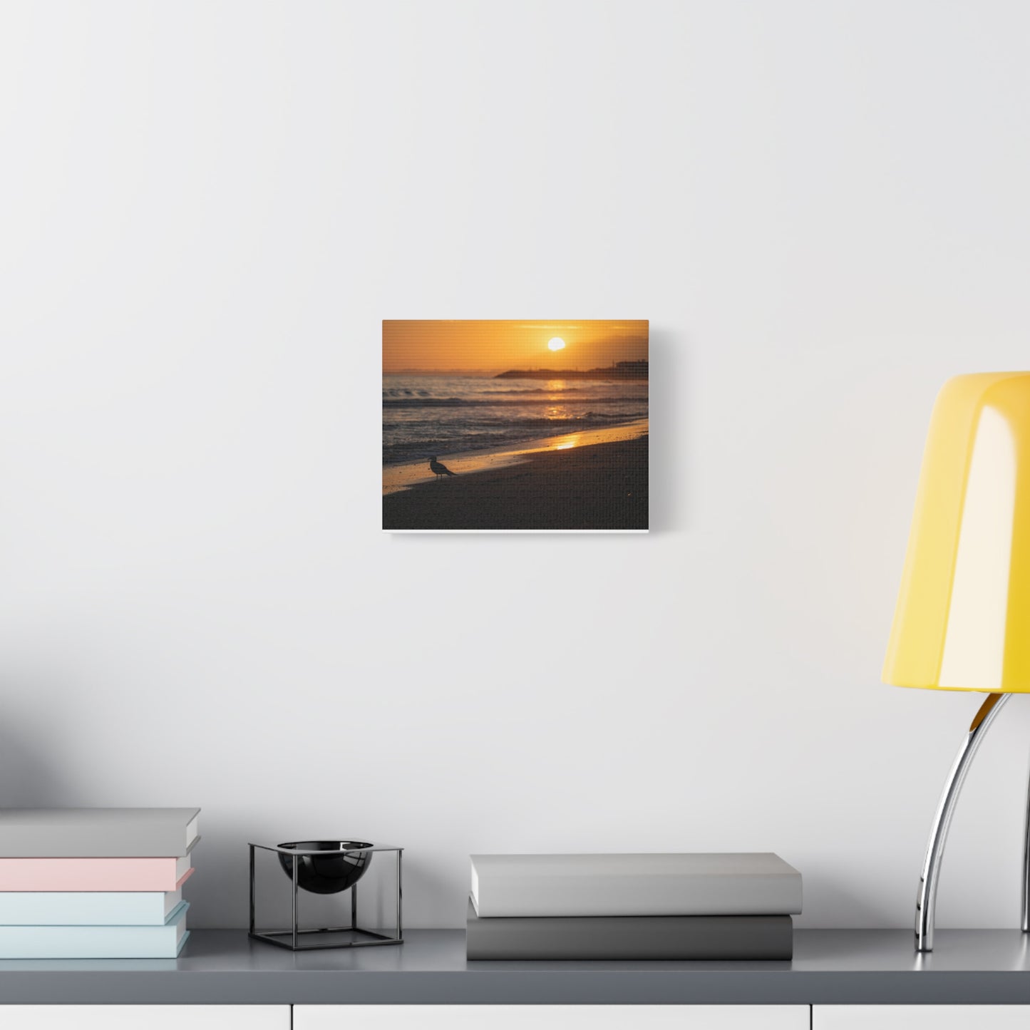 Canvas Print - Serene Sunset Silhouette at the Beach