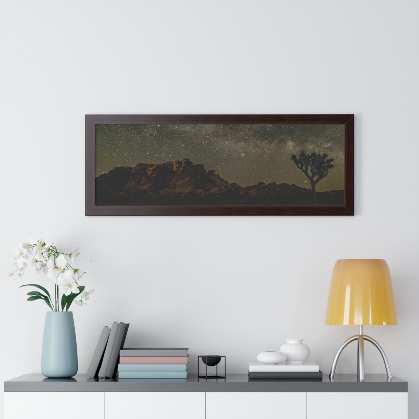 Nature Poster, Desert Print, Landscape Wall Art, Milky Way Art, Home Decor, Office Decor, Starry Night Sky Poster