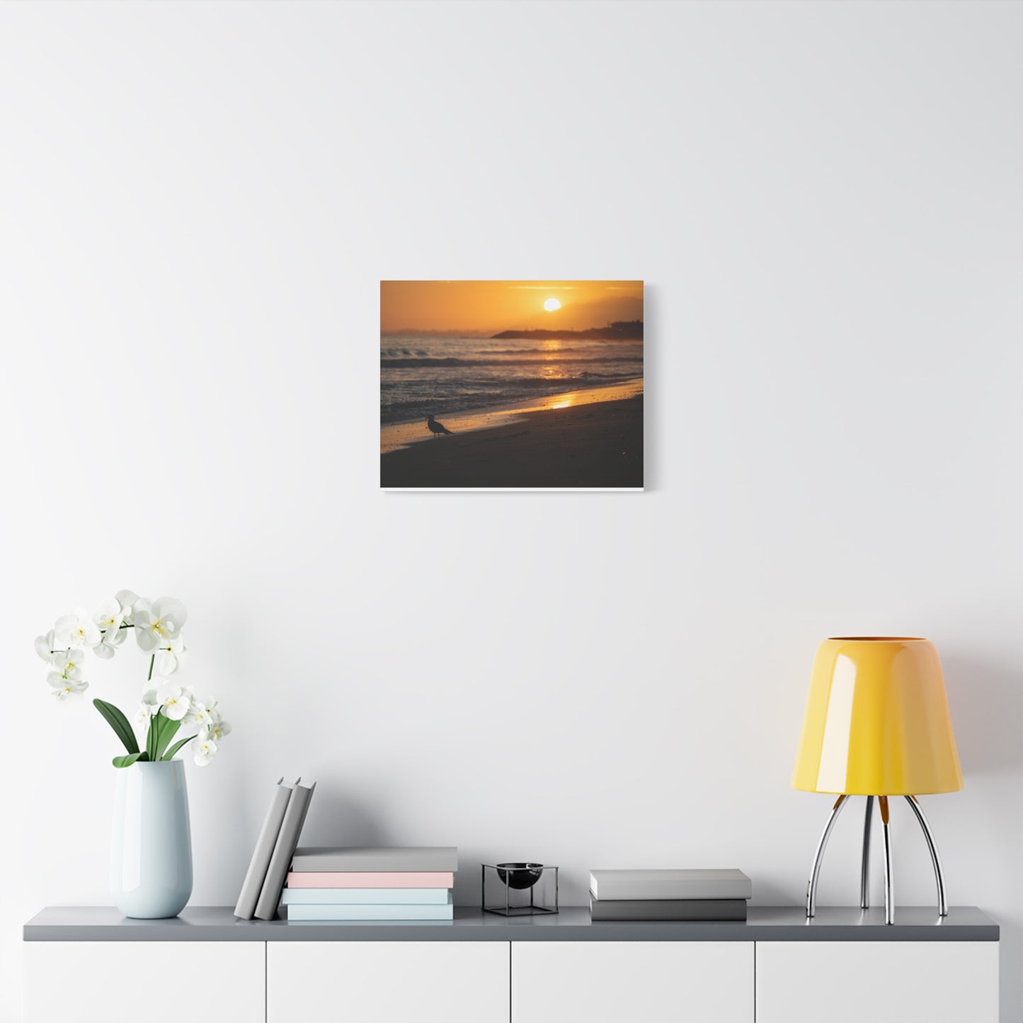 Canvas Print - Serene Sunset Silhouette at the Beach