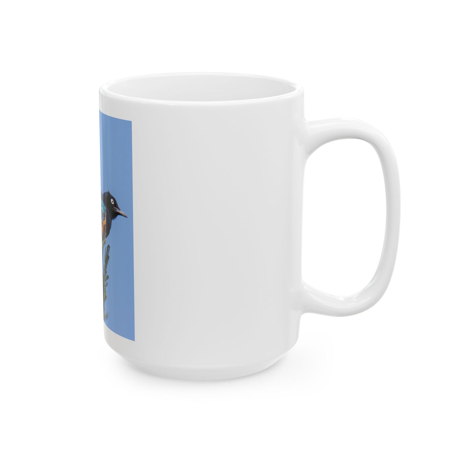 Ceramic Mug Wings of Africa Superb Starling, Bird Lover Coffee Cup, Unique African Wildlife Gift, Colorful Wildlife Tea Mug,