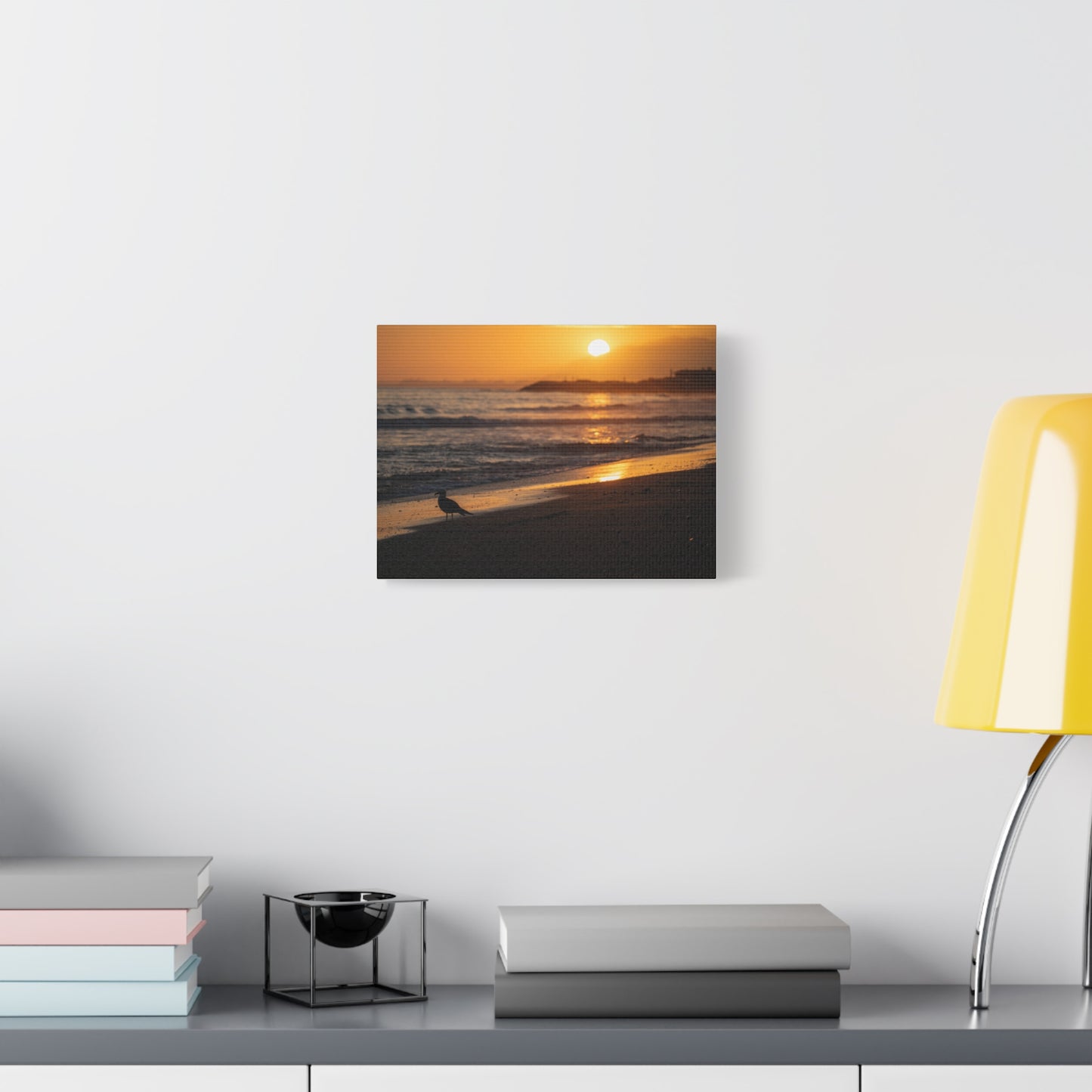 Canvas Print - Serene Sunset Silhouette at the Beach