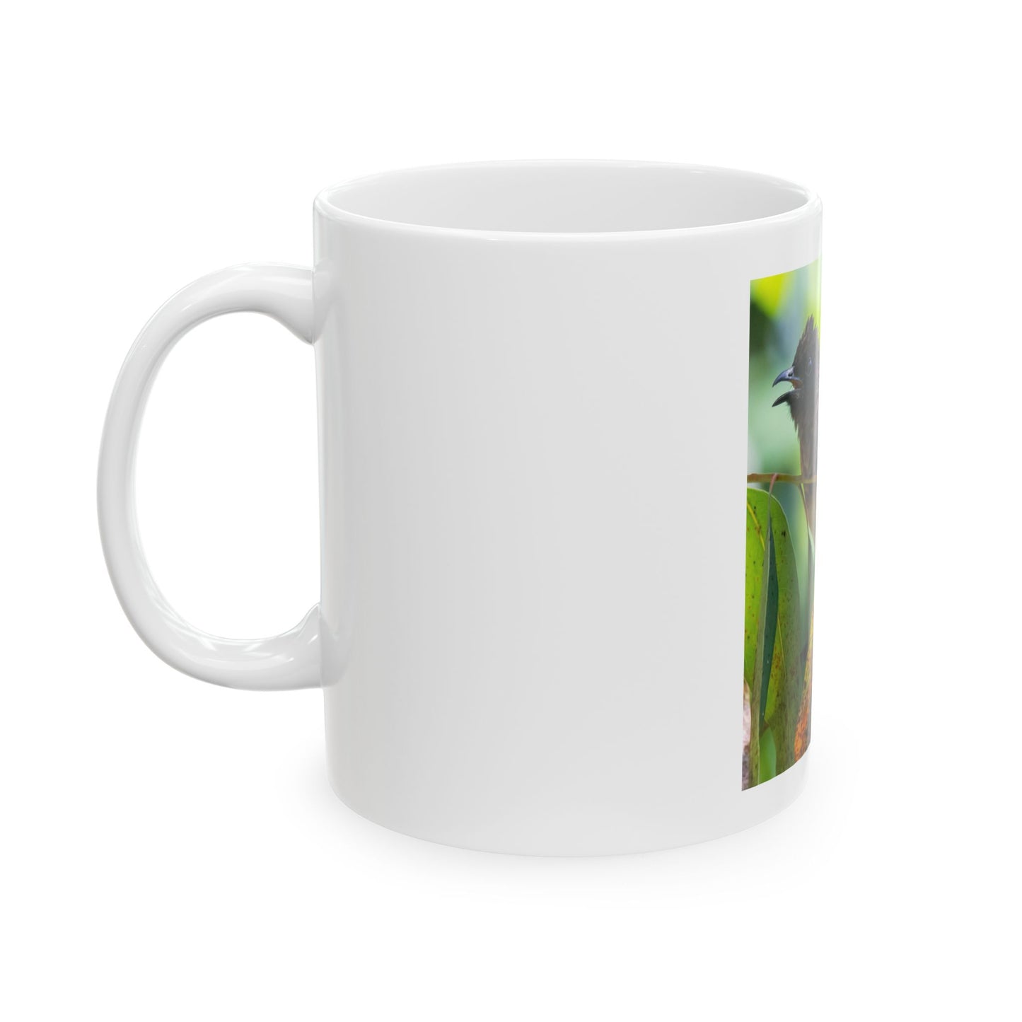 Ceramic Mug Wings of Africa with Common Bulbul, Bird Lover Gift, Nature Coffee Cup, Wildlife Tea Mug, Animal Print Drinkware,