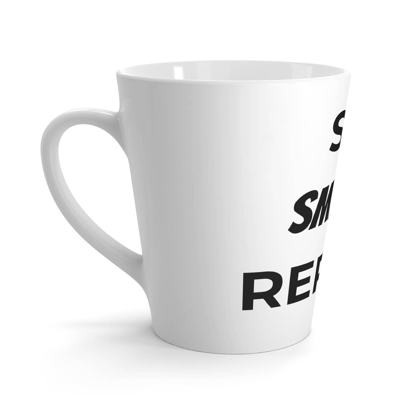 Cheerful Latte Mug - Sip Smile Repeat, Perfect for Coffee Lovers, Positive Vibes, Gift for Friends, Office Humor