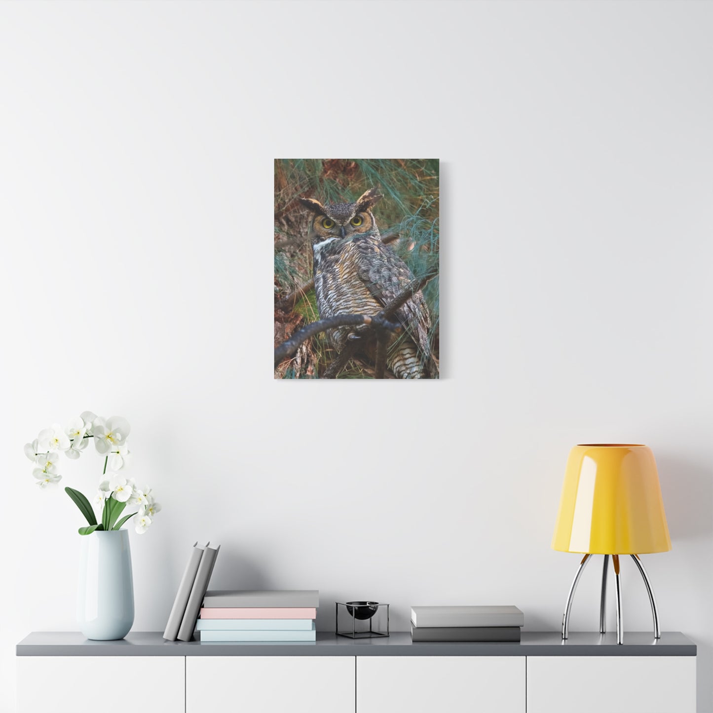 Canvas Print - Great Horned Owl Guardian of the Night