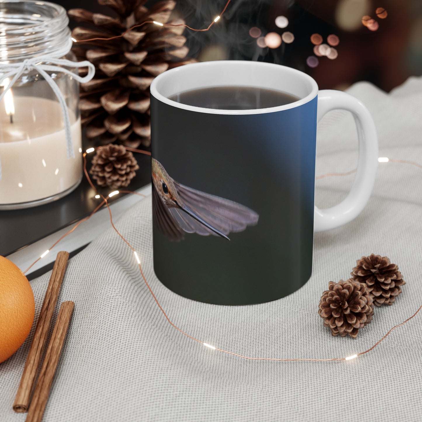 Humming Bird Mug 11oz - Colorful Coffee Cup for Nature Lovers