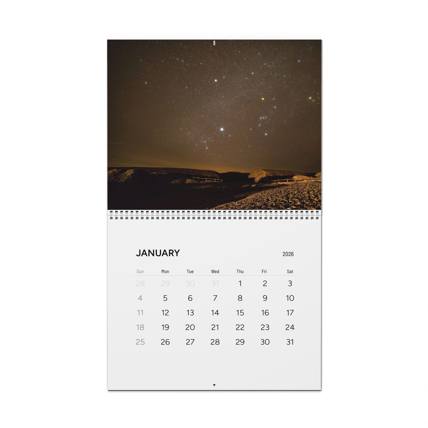 2026 Stargazing Wall Calendar — Night Sky Photography Monthly Calendar