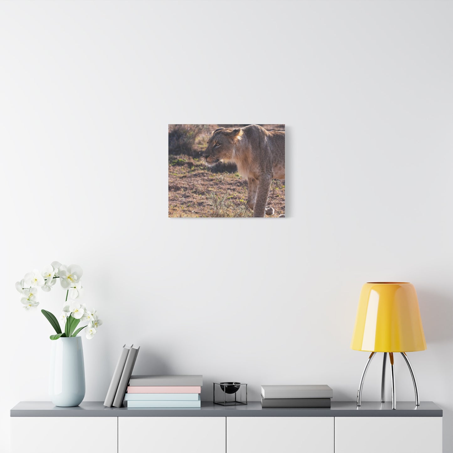 Canvas Print - The Lion King of the Jungle in the African Savannah