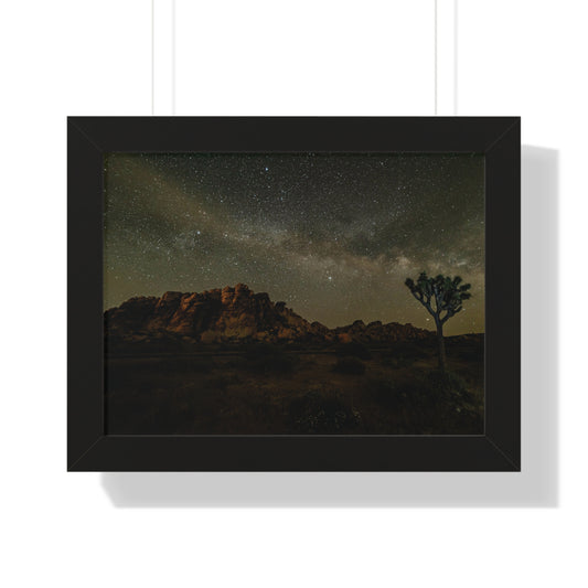 Nature Poster, Desert Print, Landscape Wall Art, Milky Way Art, Home Decor, Office Decor, Starry Night Sky Poster