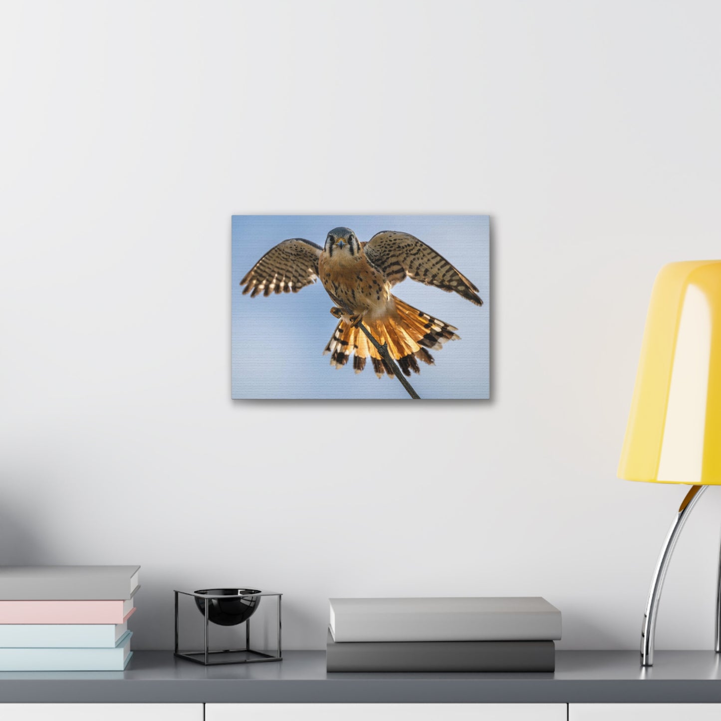 Stretched Canvas Wall Art – Majestic Bird in Flight, Home Decor, Nature Print, Gift for Bird Lovers, Wildlife Art